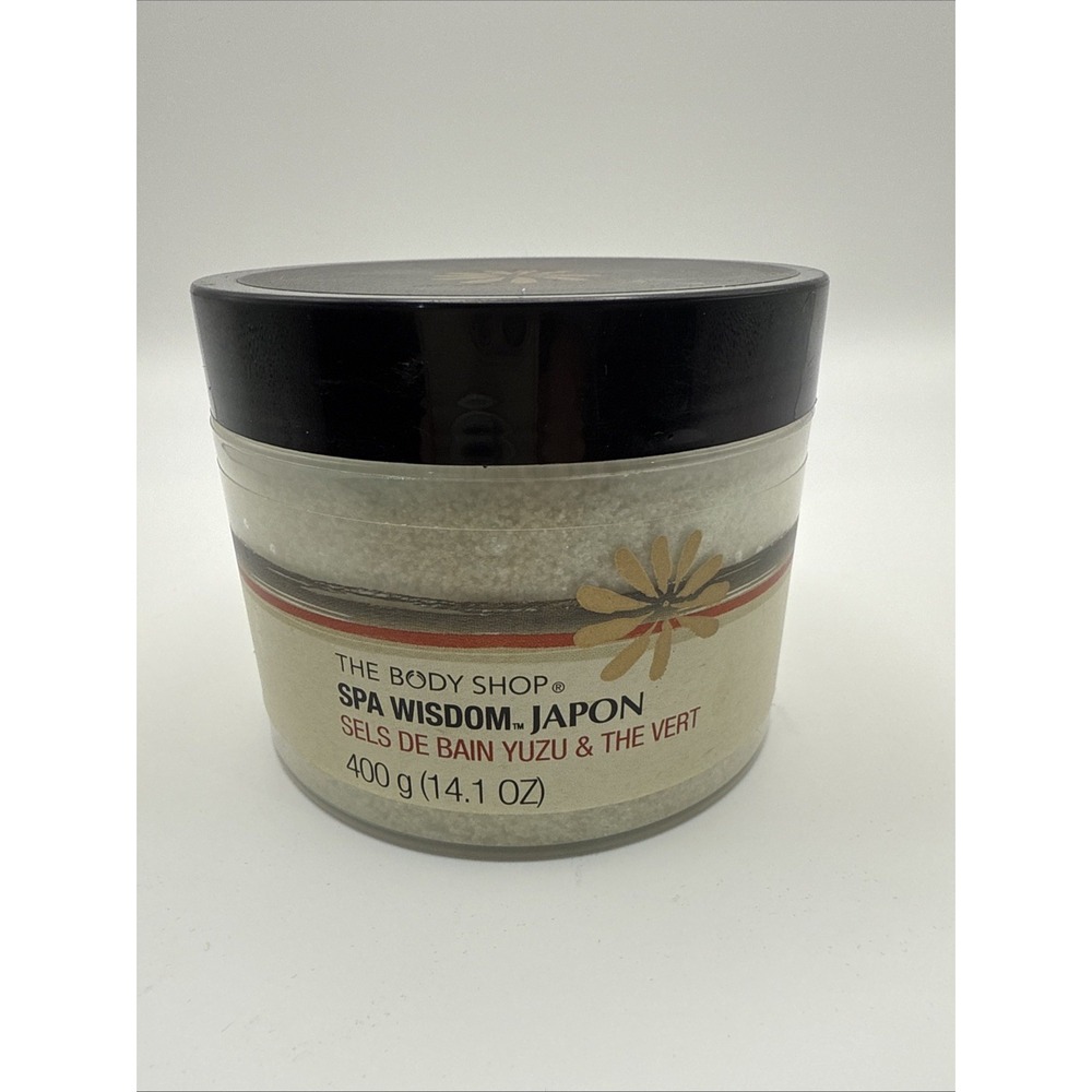 NEW THE BODY SHOP SPA WISDOM JAPAN YUZU & GREEN TEA BATHING SALTS 14.1 OZā